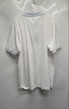 Load image into Gallery viewer, Moderno Mens White Gold Short Sleeve Collared Polo Shirt Size XXXL