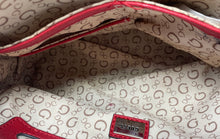 Load image into Gallery viewer, Guess Womens Red Leather Inner Pockets Top Handle Satchel Handbag