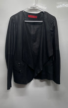 Load image into Gallery viewer, Giorgio & Mario Womens Black Zipped Pocket Open Front Blazer Jacket Size 46