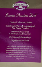 Load image into Gallery viewer, Collectible Memories Genuine Limited Edition White Dress Porcelain Doll