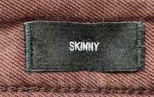 Load image into Gallery viewer, Express Womens Brown Denim Dark-Wash Regular Fit Skinny Jeans Size 36X30