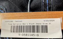 Load image into Gallery viewer, True Religion Mens Black Medium Wash Pockets Denim Straight Leg Jeans Size 31