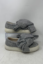 Load image into Gallery viewer, Joshua Sanders Womens Gray Suede Slip-On Bow Sneaker Shoes Size EUR 37