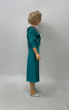Load image into Gallery viewer, Blonde Hair Blue Eyes Princess Diana Play Doll In Green Dress With Display Stand