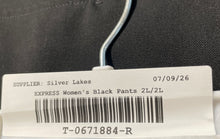 Load image into Gallery viewer, Express Womens Black Stretch Columnist Slim Mid Rise Dress Pants Size 2L