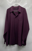 Load image into Gallery viewer, Kenneth Cole Mens Wine Long Sleeve Pocket Regular Fit Button-Up Shirt Size 2XB