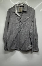 Load image into Gallery viewer, Guess Mens Gray Cotton Long Sleeve Regular Fit Button-Up Shirt Size Medium
