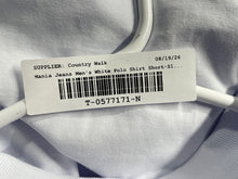 Load image into Gallery viewer, Mania Jeans Mens White Short Sleeve Collared Golf Polo Shirt Size Large
