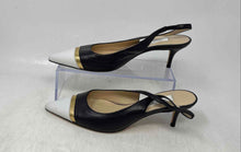 Load image into Gallery viewer, Saks Fifth Avenue Womens Multicolor Leather Stiletto Slingback Heels Size 6 1/2B