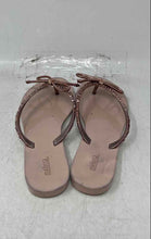 Load image into Gallery viewer, Melissa Womens Harmonic Pink Glitters Slip-On Open Toe Flip-Flop Sandals Size 7