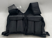 Load image into Gallery viewer, Unisex Black Adjustable Zipper Weighted Vest With Sandbag And Reflective Stripe
