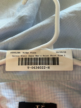 Load image into Gallery viewer, Calvin Klein Mens Blue Printed Cotton Long Sleeve Button-Up Shirt Size Large
