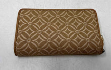 Load image into Gallery viewer, Michael Kors Womens Jet Set Brown Monogram Print ID Window Zip-Around Wallet