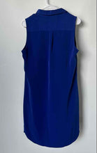 Load image into Gallery viewer, The Limited Womens Blue Sleeveless Collared 1/2 Button Ashton Shift Dress Size M