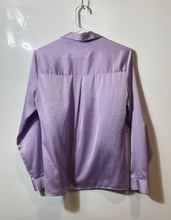 Load image into Gallery viewer, Express Portofino Womens Purple Long Sleeve Collared Button-Up Shirt Size Small