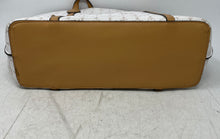 Load image into Gallery viewer, Nanette Lepore Womens White Beige Monogram Print Double Handle Tote Bag