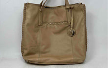 Load image into Gallery viewer, Tommy Bahama Womens Beige Leather Charm Double Strap Medium Shoulder Handbag