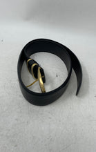 Load image into Gallery viewer, Jacqueline Ferrar Mens Black Split Leather Adjustable Buckle Dress Belt Size M