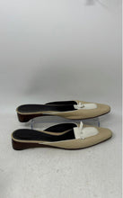 Load image into Gallery viewer, Cole Haan Womens Beige White Leather Slip-On Block Mule Heels Size 9.5B