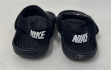 Load image into Gallery viewer, Nike Toddler Boys Kawa BV1094-001 Black Open Toe Slip-On Slide Sandals Size 5C