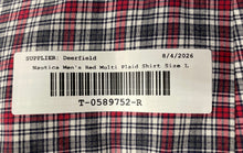 Load image into Gallery viewer, Nautica Mens Multicolor Plaid Cotton Long Sleeve Collared Button-Up Shirt Size L