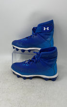 Load image into Gallery viewer, Under Armour Kids Highlight Franchise Blue White Lace-Up Football Cleats Size 4Y