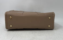 Load image into Gallery viewer, Womens Brown Embossed Faux Leather Bottom Studs Zipper Medium Small Tote Bag