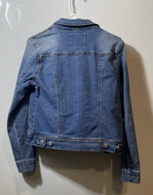 Load image into Gallery viewer, Nine West Womens Blue Denim Long Sleeve Point Collar Button Front Jacket Size S