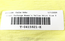 Load image into Gallery viewer, Armani Exchange Womens Yellow Embroidered Logo Long Sleeve Polo Shirt Size Small