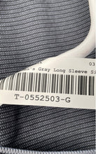 Load image into Gallery viewer, Calvin Klein Mens Gray Striped Long Sleeve Crew Neck T-Shirt Size Large