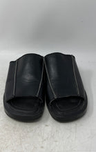 Load image into Gallery viewer, Hunter's Bay Womens Black Leather Slip-On Platform Slide Sandals Size 6.5