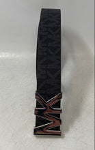 Load image into Gallery viewer, Michael Kors Womens 553376 Black Signature Print Adjustable Reversible Belt Sz M