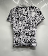 Load image into Gallery viewer, Karl Lagerfeld Womens White Black Short Sleeve Crew Neck Pullover T-Shirt Sz XS