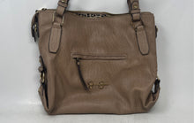 Load image into Gallery viewer, Jessica Simpson Womens Kelly Brown Animal Print Leather Satchel Handbag