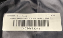 Load image into Gallery viewer, Joseph Abboud Mens Black Long Sleeve Pockets Two-Button Blazer Size 50