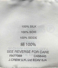 Load image into Gallery viewer, J.Crew Womens White & Black Printed Silk Long Sleeve Blouse Top Size 0