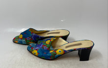 Load image into Gallery viewer, Apostrophe Womens Emily Multicolor Floral Open Toe Slip-On Mule Heels Size 9M