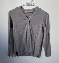 Load image into Gallery viewer, Ted Lapidus Womens Gray Long Sleeve Button Front Cardigan Sweater Size Small