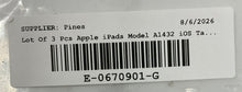 Load image into Gallery viewer, Lot Of 3 Pcs Apple iPad Model A1432 iOS Tablets Not Tested Locked For Parts
