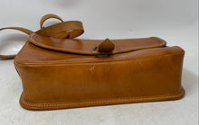 Load image into Gallery viewer, Womens Brown Genuine Leather Adjustable Strap Crossbody Handbag Made In Italy