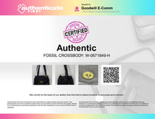 Load image into Gallery viewer, Authentic Fossil Womens Carson Black Leather Inner Pocket Crossbody Bag Stained