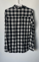 Load image into Gallery viewer, Gap Womens Black White Plaid Long Sleeve Spread Collar Button-Up Shirt Size XS