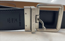 Load image into Gallery viewer, Michael Kors Mens Black Brown Leather Buckle Adjustable Reversible Dress Belt
