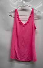 Load image into Gallery viewer, Lilly Pulitzer Womens Pink Pullover Ruffle V-Neck Sleeveless Tank Top Size M