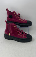 Load image into Gallery viewer, Converse Girls CTAS Lugged Lift Platform High Purple Black Sneakers Shoes Size 5