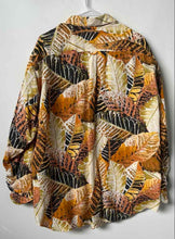 Load image into Gallery viewer, Biondi Mens Multicolor Tropical Leaf Print Long Sleeve Button-Up Shirt Size L