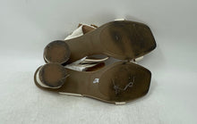 Load image into Gallery viewer, London Fog Womens White Square Toe Block Heel Slip-On Slide Sandals Size 8 M