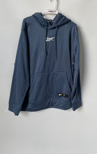 Load image into Gallery viewer, Reebok Mens Blue Long Sleeve Kangaroo Pocket Regular Fit Pullover Hoodie Size XL