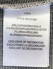 Load image into Gallery viewer, Rylee Moon Womens Gray Striped Sleeveless Crew Neck Blouse Top Size Large