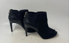 Load image into Gallery viewer, Ann Taylor Womens Velleta Black Calf Hair Leather Ankle Booties Size 8 1/2M